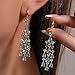 Vuskdtei18K Gold Plated Sea Blue Waterdrop Gemstone Dangle Earrings for Women, Hypoallergenic Cubic Zirconia, Elegant Chandelier Drop Earrings, Statement Jewelry Gifts Fashion (0144-Flower-Blue)