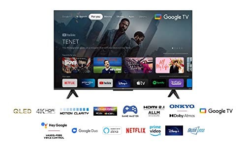 tcl 43c639 téléviseur qled 43 pouces uhd 4k google tv