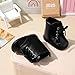 Vaguelly Doll Boots High Top Boots Dolls Shoes Doll Snow Miniature Clothing Accessory Mini Shoes Model 18-inch Black