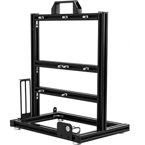 PC Test Bench Motherboard Case, Aluminum Open Frame Computer Case Rack Bracket, Support ATX Computer Case and 180 Water-Cooled,DIY Creative Personality Motherboard Chassis Set, Vertical Overclocking