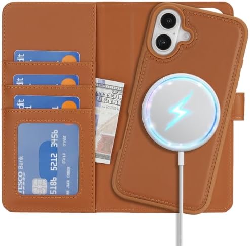 SunYoo for iPhone 16 Plus Wallet Case with Card Holder for Women Men,Compatible 