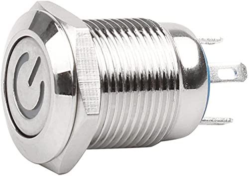 Interrupteur bouton 12mm INFRI étanche LED bouton poussoir