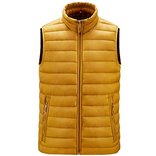 Ymosrh Men's Down Filled Winter Coats Vest Lightweight Packable Outdoor Puffer Vest Jacket Outwear Big and Jackets, M-6XL - Main Image