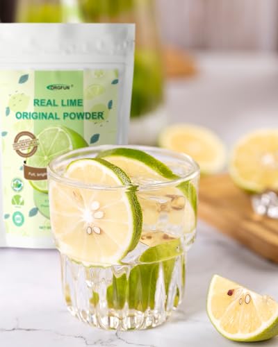 image for ORGFUN Original Lime Powder, Whole Lime Juice Freeze Dried Powder, Gre