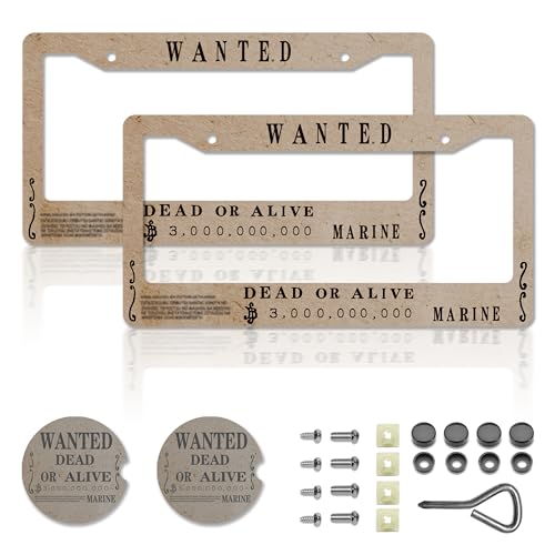 DGDRHZ Anime License Plate FramesAnime Car Accessories for Women & MenCute License Plate HolderAluminum License Plate Frame Fits Standard US Vehicles Size 12.2 x 6 Inch
