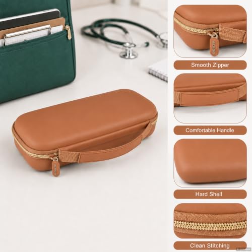 Image of ALKOO Stethoscope Case for 3M Littmann Classic III /Cardiology IV, Tan | for MDF Acoustica Stethoscopes, for Nurses, Doctors, Nursing School Essentials, Students, Clinic, EMS, Travel, Hard Bag Only