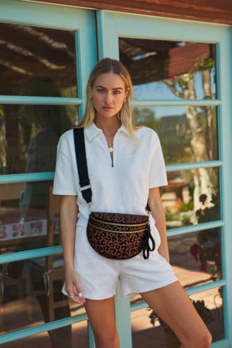 Image of FEIBOON Spacious Nylon Crossbody Bag Bum Bag Handbags Wallets Purses Trendy Shoulder Bag for Women