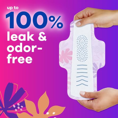 Image of Radiant Feminine Pads for Women, Size 2 Heavy Flow Absorbency, with Flexfoam, with Wings, Scented, 26 Count
