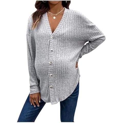 RoseSeek Maternity Blouse Grey Cover