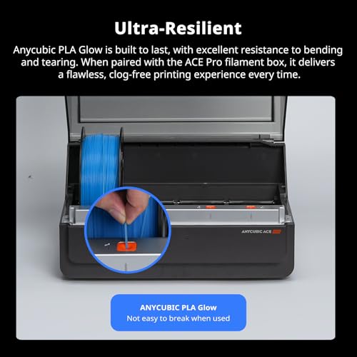 Image of ANYCUBIC PLA 3D Printer Filament, Glow in The Dark, 3D Printing PLA Filament 1.75mm Dimensional Accuracy + /- 0.02mm, 1KG Reusable Spool (2.2 lbs), Green PLA, Glow Green
