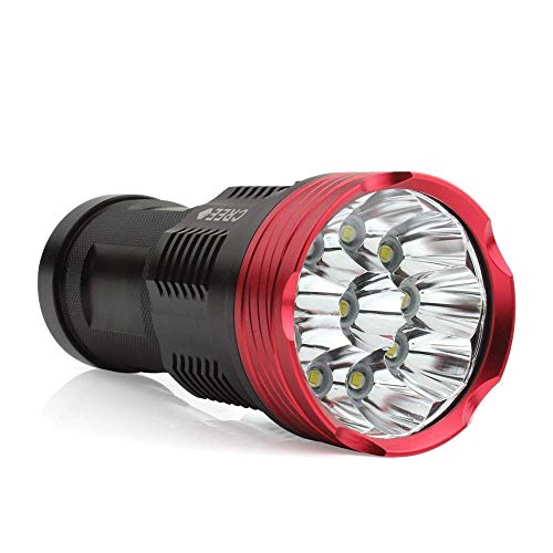 YANGFH Lampe de poche super lumineux 10 LED10000 lumens haute puissance poche projecteur lumière lampe de poche étanche mode 3 lampe de poche voyage extérieur lampe de poche chasse camping randonnée p