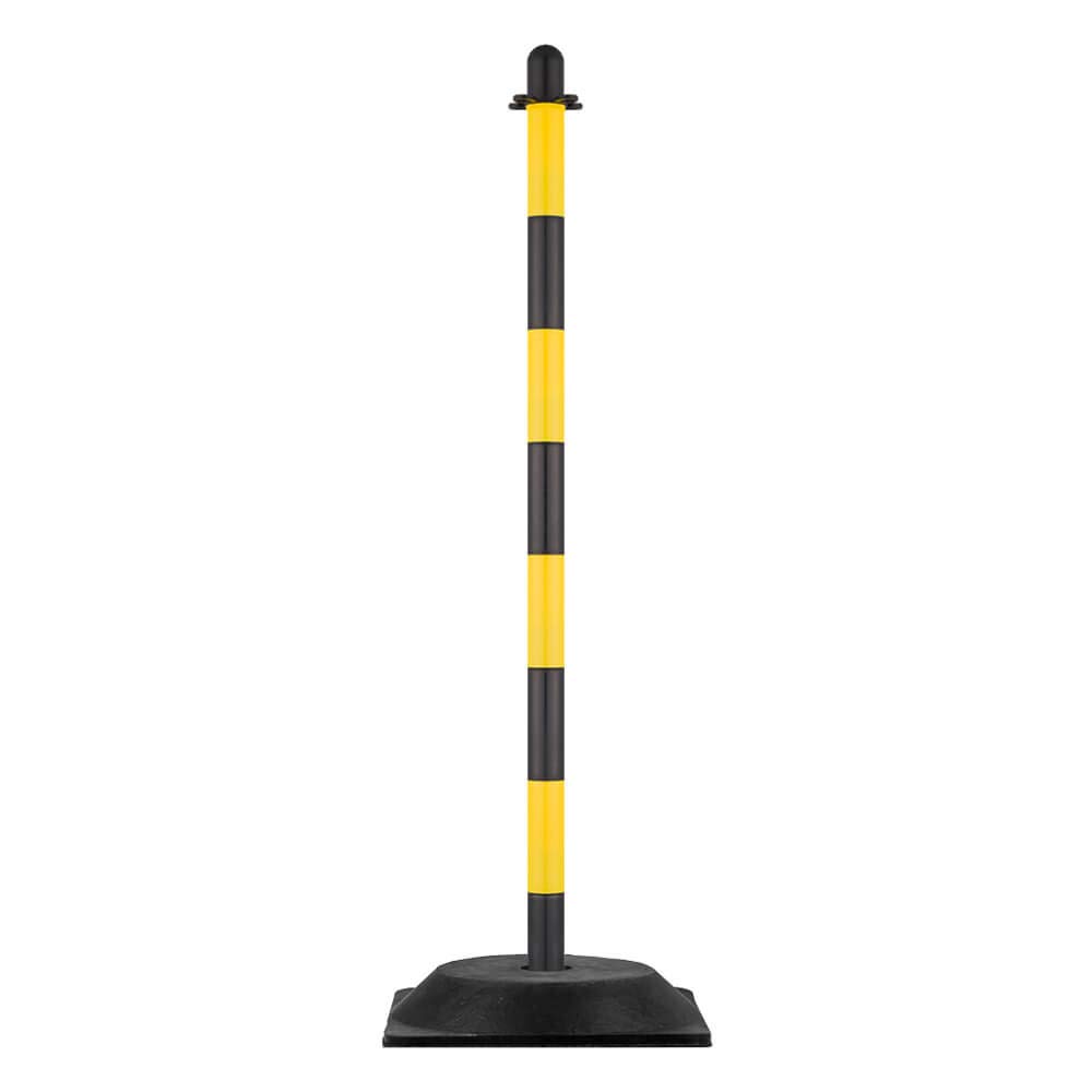 Kettenpfostenset für Arbeiten an Hochvolt-Systemen, mit Halter und Warnschildern, Art.-Nr. 610079 | Kettenpfosten | Absperrpfosten | Absperrkette