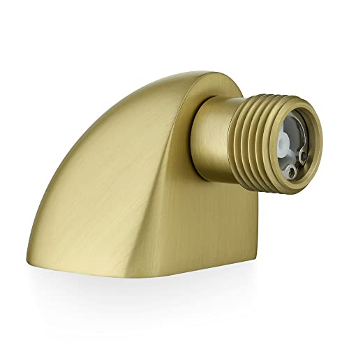 Lavatrum Wall Mounted Supply Elbow, Wall Elbow For Hand Shower, Solid Brass Wall Supply Elbow, Check Valve Included (Oval, Brushed Gold) #TOP1