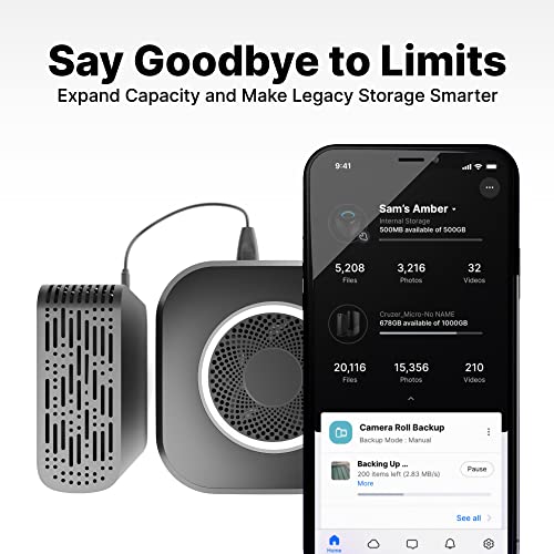 Image of AmberPRO Personal Cloud Storage Device + AC2600 WiFi Router. Dual 1TB Hard Drives with RAID 1 or Optional 2TB with RAID 0. Plex and Home Assistant. iOS /Android /Windows /Mac Compatible. AM1211-1TB