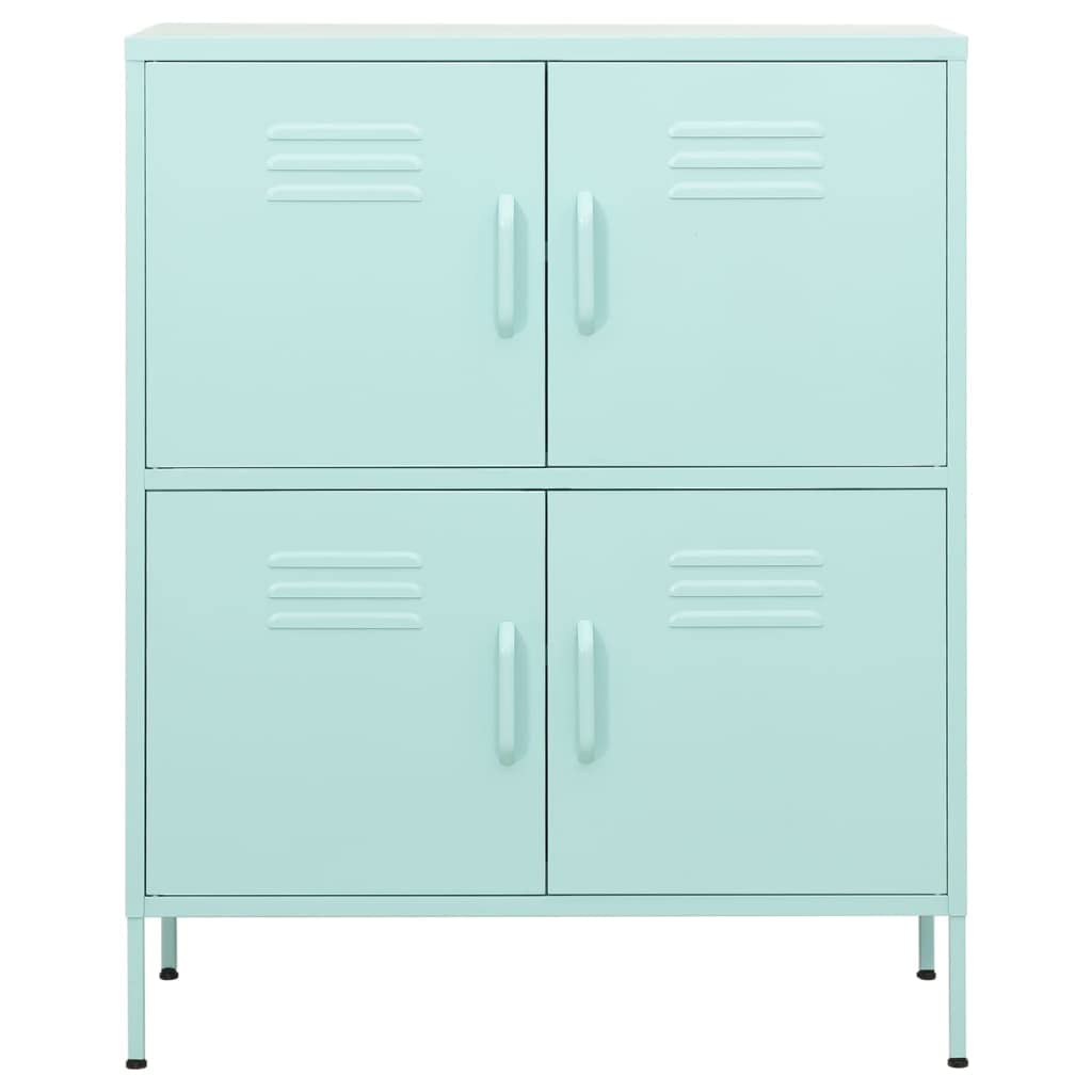 Armadio Archivio Schedario Armadio Ufficio Metallo Armadietto Menta 80x35x101,5 cm in Acciaio Per dipendenti casa ufficio scuola palestra