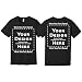 Custom T Shirt Front Back Print Personalized Photo Text Logo Design Tee for Family Friends Events Vacation Shirt (Design1)
