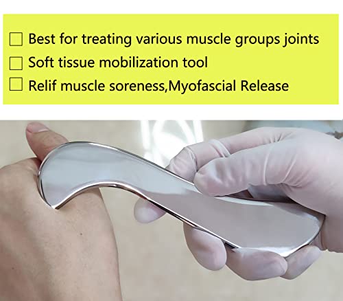 Stainless Steel Gua Sha Scraping Massage Tool Set - Iastm Tool Set- Great Soft Tissue Mobilization Tool Physical Therapy (Antiexi02-6Set) #TOP5