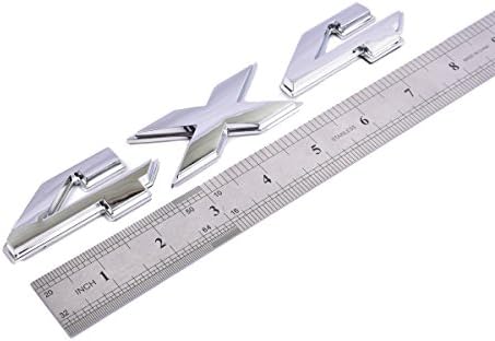 Aimoll RAM 4X4 Emblems Nameplate 3D Decals Stickers for RAM 1500 2500 3500 (Chrome)