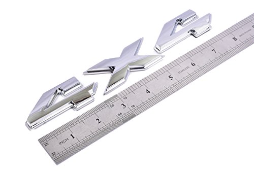 Aimoll RAM 4X4 Emblems Nameplate 3D Decals Stickers Replacement for RAM 1500 2500 3500 (Chrome)