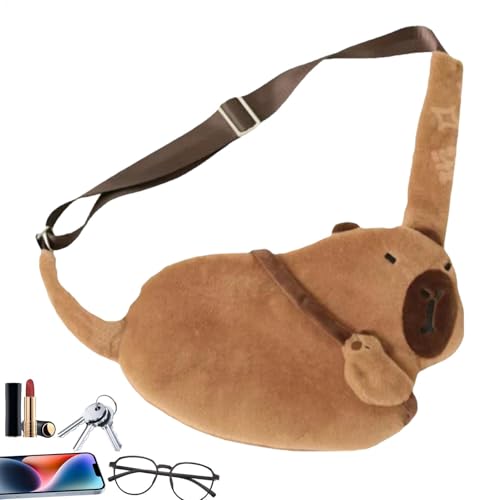 Mimoqk Capybara - Bolso con estampado animal, de patrón , correa ajustable, pecho de viaje casual, ligero para mujeres y hombres, perfecto para aventuras al aire libre
