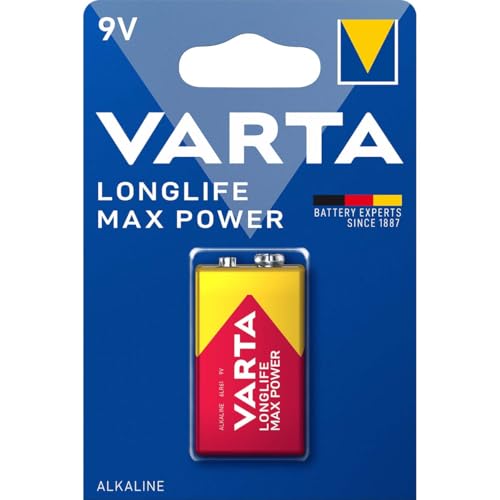 VARTA 9V Batteria 6LR61 Longlife Max Power