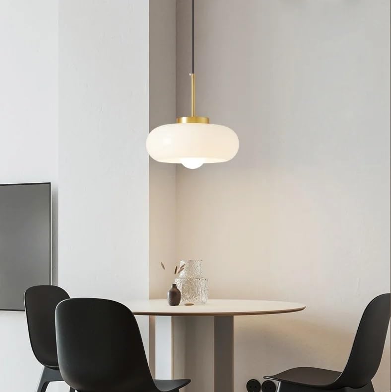 Lustre moderne blanc haut de gamme - Suspension design épuré