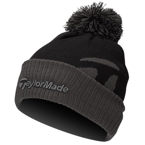 TaylorMade TM Bobble Beanie, 2024 Bonnet, Noir, Taille...