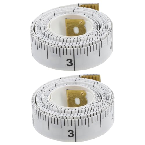 PRETYZOOM 2pcs Soft Ruler Measuring for Measurement Sewing Tape Measure Fiberglass Clothes Key Body Measures Adhesive Hunting Scoring Measure Tapes Tearing Ruler Woodworking Tape White