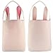 Bonison Easter Bunny Bag & Basket for Egg Hunts. Children's Tote Handbag Container with Dual Layer Bunny Ears Design, Excellent for Carrying Eggs, Candy, Gifts at Easter Party. (Random Color 3 pc)