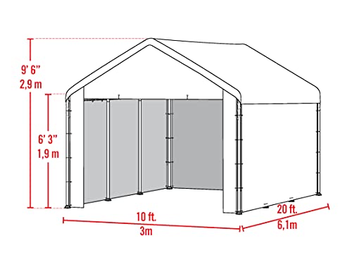 ShelterLogic MaxAP Canopy Enclosure Kit, 10 x 20 ft. (Frame and Canopy Sold Separately) - Thumbnail 3