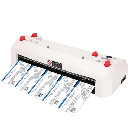 Electric Business Card Cutter 110V Automatic Business Card Cutter Binding Machine for 9054mm (3.5x2.1) 120-300g Paper Safe Enclosed Blades. Ideal for Office Home School & Print Shop