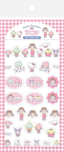 古川紙工 PEKO×サンリオキャラクターズ シール 透明シールシート チェックＢ QS351のサムネイル