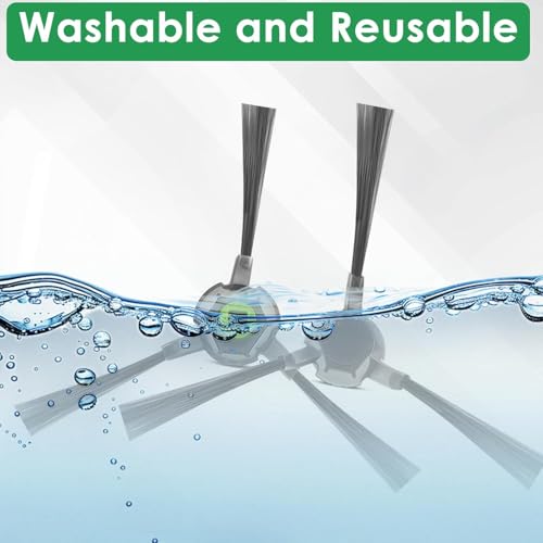 Image of 4 Pcs Replacement Parts Side Brushes Compatible with Ecovacs Robot Vacuum U2 Pro,Replenishment Kit,Replacement Accessories Kit Robust Nylon Bristle Side Brushes Spare (ED U2 SB4)