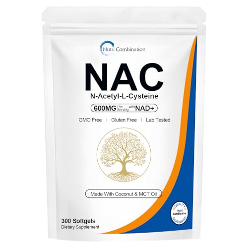 NAC 600 mg and NAD+ Organic Nac Supplement N-Acetyl Cysteine Capsules