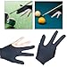 RNXRZANK 3X 2 Pieces Billiard Gloves Single Pack Anti Slip Sporting Goods Three Fingers