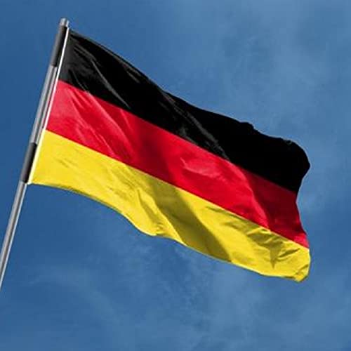 XXL Deutschland Flagge Groß 240 x 150 cm Deutscher Unterstützer Flaggen UV Fade Resistant mit Messingösen für Fußballspiele Sportereignisse Balkon Garten Draußen und Drinnen Dekoration Fähnchen
