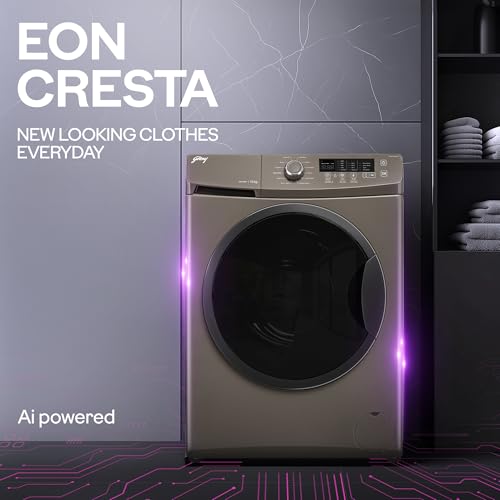 Image of Godrej 7 Kg 5 Star, AI Powered, FabriSafe Drum, 65% Water Saving, Fully Automatic Front Load Washing Machine (WFEON CRS 7010 5.0 FKEDM CNGR, Candy Grey)