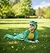 Udekit Cartoon Dinosaur Costume with Dino Egg, Cute Roar Cosplay Costume for Kids Halloween Party for Age 6 to 8