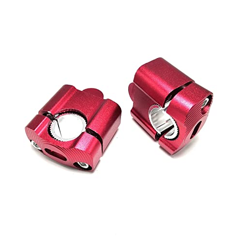 JHFUIOW 22 mm/28 mm Motorrad-Lenkererhöhung Lenkerhalterungen Erhöhungsklemme für YAMAHA TDM900 FZ09 für YZF R1 Motorrad-Lenkererhöhung (Farbe: Rot)