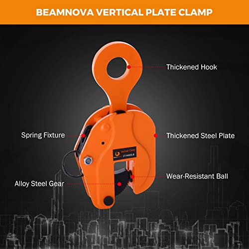 Beamnova 2 Ton 4400 Lbs Vertical Plate Lifting Clamp Sheet Metal Lifting Clamp Metal Steel Plate Lifting Clamps Lifters Heavy Duty #TOP1