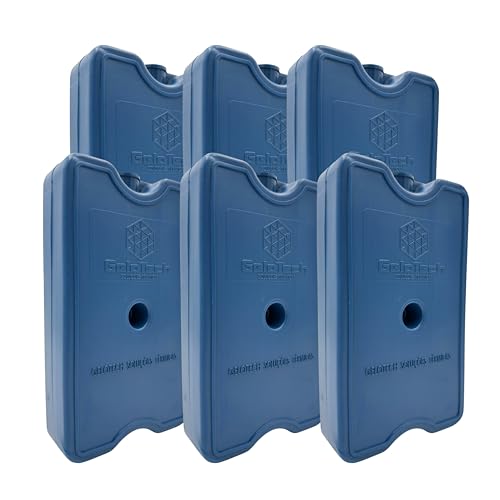 Gelotech KIT 6 Unidades - Gelo Artificial Reutilizável Gelo Rígido 500ml Azul