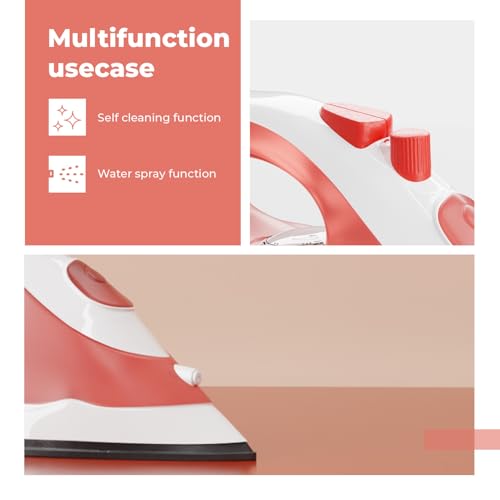 Image of Lifelong Steam Iron for Clothes | 1300W Iron Press with Vertical Steaming & Non-Stick Soleplate | Adjustable Temperature & Steam Control | Lightweight Design for Crisp & Wrinkle-Free Results