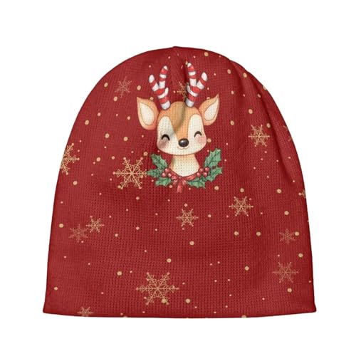 Babrukda Stylish Kids Beanie Christmas Snowman Hats for Boys and Girls Knit Winter Beanies Cap for Party Stretch Headwear2