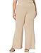The Drop Women's Catalina Pull-On Rib Sweater Pant, Heather Brown, XXL, Plus Size