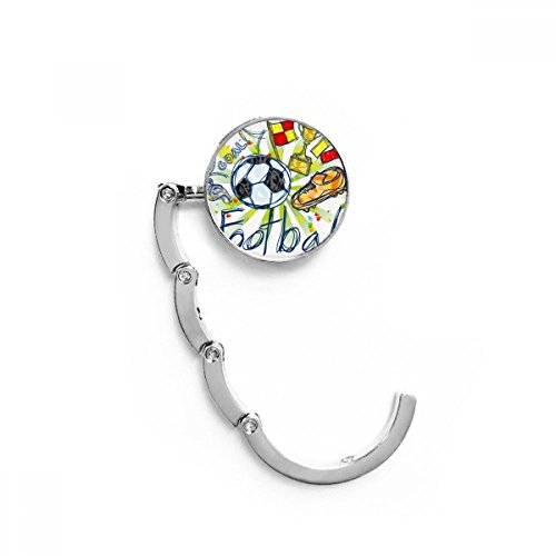 Accroche-sac pliable 4,4 cm compact multicolore au motif football