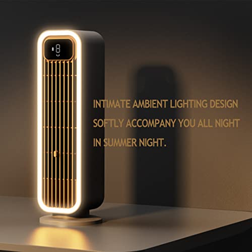 Dustx Oscillating Tower Fan With Nightlight,Usb Bladeless Fan, Quiet Operation Rechargeable Desk Fan,With Touch Control,For Home,Office, Bedroom #TOP3