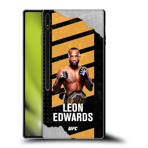Head Case Designs Officially Licensed UFC Fight Card Leon Edwards Soft Gel Case Compatible with Samsung Galaxy Tab S8 Ultra