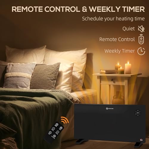 HOMCOM 2000W Electric Panel Heater - Wall Mount or Freestanding - Image 5