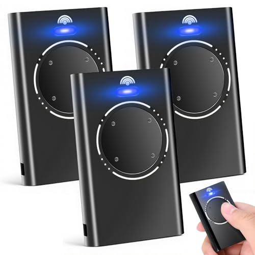 3PCS Telecommande Portail, Télécommande Porte de Garage, Telecommande 868MHz, Compatible avec XT2 868 SLH LR, XT4 868 SLH LR, 4 Canaux Noir