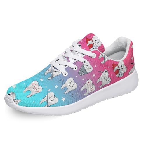 Dentist Shoes Women Men Tennis Walking Running Shoes Lightweight Athletic Teeth Sneakers Gifts for Mom Dad Size 7.5 Men